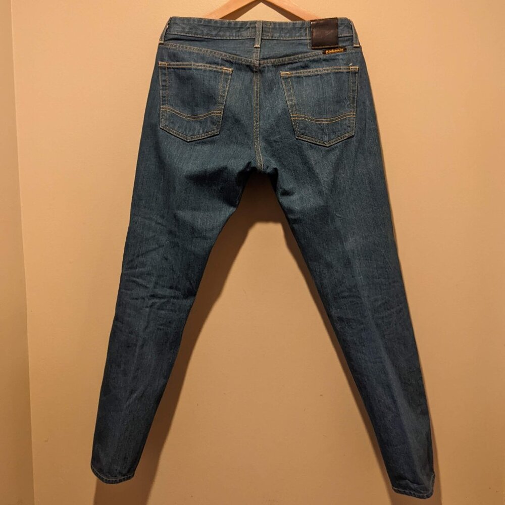 Civilianaire Gold Japanese Selvedge Denim Slim Jeans Size 32 Blue Dark Wash - Picture 2 of 14